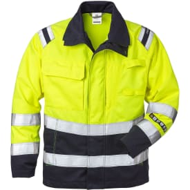 Fristads Flamestat jakke 4175, Hi-vis Gul/Marine, 2XL