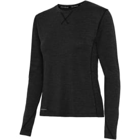 Pitch Stone langærmet dame T-shirt, Black melange, M