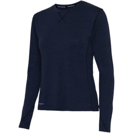 Pitch Stone langærmet dame T-shirt, Navy melange, 3XL