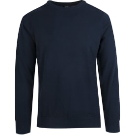 YOU Belfast finstrikket striktrøje, Marine, 2XL