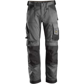 Snickers 6351 håndværkerbukser med stretch, koksgrå/sort, str. 150