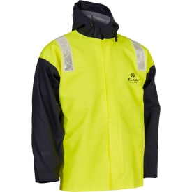 ELKA Fishing Xtreme PVC Heavy jakke, Hi-Vis Gul/Navy, M