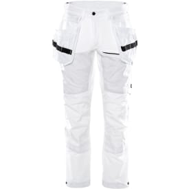 Kansas Evolve håndværkerbukser med 4-vejs stretch, hvid, str. C56