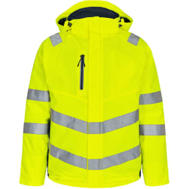 Engel Safety vinterjakke, Hi-Vis Gul/Blue Ink, S