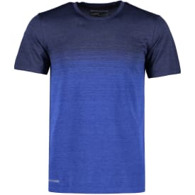 GEYSER seamless stribet T-shirt, Navy melange, XS