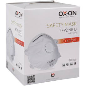 OX-ON støvmaske FFP2NR D med ventil 10 stk, Hvid, ONESIZE