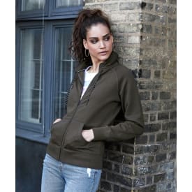 Tee Jays Fashion full zip dame hættetrøje, Mørk oliven, L