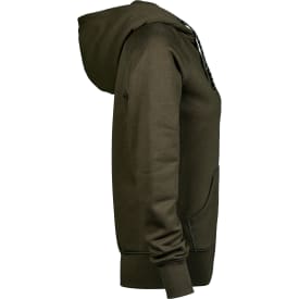 Tee Jays Fashion full zip dame hættetrøje, Mørk oliven, 2XL