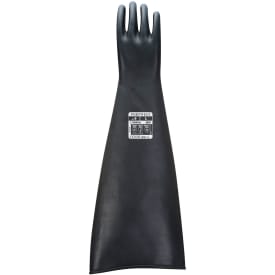 Portwest A803 kraftig kemikaliebeskyttelseshandsker i latex, 60 cm, Sort, XL/10