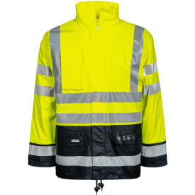 Lyngsøe Multinorm PU vinterjakke, Hi-vis Gul/Marine, 4XL