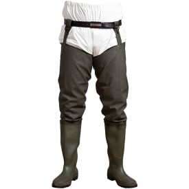 ELKA waders skridtstøvler med sikkerhedsstøvler S5, Olivengrøn, 45