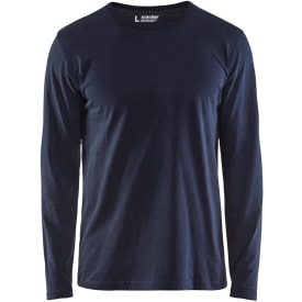 Blåkläder Workwear 35001 langermet t-skjorte, mørk marineblå, str. L
