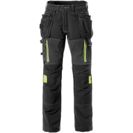Fristads 2566 STP arbeidsbukse med stretch, sort, str. D120