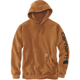Carhartt Midweight hoodie med logga på ärmen, brun, st 2XL