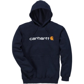 Carhartt Signature hoodie med logga på bröstet, marinblå, st 2XL