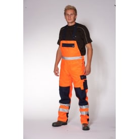 Ocean Thor arbejdsoveralls, Hi-vis Orange/Marine, M