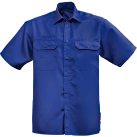 Kansas kortærmet arbejdsskjorte, Kongeblå, 2XL