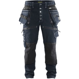 Blåkläder Workwear X1900 håndværkerbukser med 2-vejs stretch, marineblå/sort, str. C154
