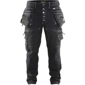 Blåkläder Workwear X1900 håndværkerbukser med 2-vejs stretch, sort, str. D108