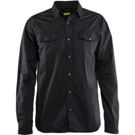 Blåkläder Workwear 3297 Twill skjorte, sort, str. 3XL