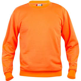 Clique Basic Roundneck sweatshirt, hi-vis orange, str. XL