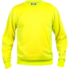 Clique Basic Roundneck sweatshirt, hi-vis gul, str. 3XL
