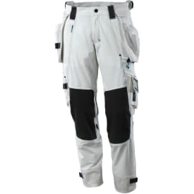 Mascot Advanced arbeidsbukse med stretch, hvit, str. 90C47