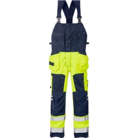 Fristads håndværkeroveralls 1014, Hi-vis Gul/Marine, D104