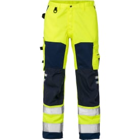 Fristads arbejdsbukser 2026, Hi-vis Gul/Marine, C148