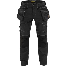 Blåkläder Workwear X1900 håndværkerbukser med 2-vejs stretch, sort/hvid, str. D120