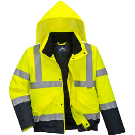 Portwest pilotjakke, Hi-Vis gul/marine, M