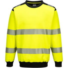 Portwest PW3 sweatshirt, Hi-vis Gul/Sort, L