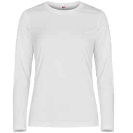 Clique Basic Active langærmet dame T-shirt, Hvid, M