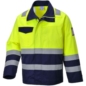 Portwest Modaflame arbejdsjakke, Hi-Vis gul/marine, XL