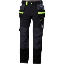 Helly Hansen Oxford arbeidsbukse med 4-veis stretch, sort/mørkegrå, str. C60