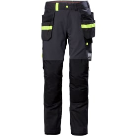 Helly Hansen Oxford arbeidsbukse med 4-veis stretch, mørkegrå/sort, str. C52