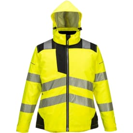 Portwest PW3 dame vinterjakke, Hi-vis Gul/Sort, L