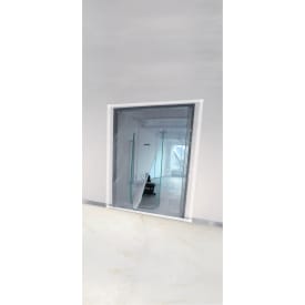 Støvdør i plastfolie med lynlås, XL med U-åbning