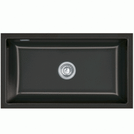 Lavabo Mera 80 U kjøkkenvask, 776x441x200 mm, sort blank