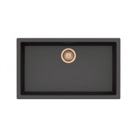 Reginox Amsterdam 72 kjøkkenvask, 780x460 mm, black silvery