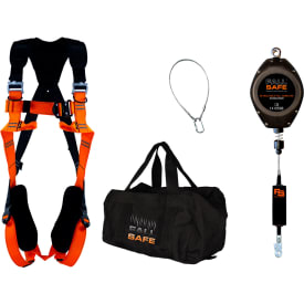 Fall Safe BASIC 4 faldsikringssæt med 10m blok, Sort/Orange, ONESIZE