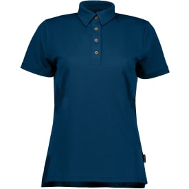Pitch Stone Tech Wool dame polo T-shirt, Estate Blue, XL