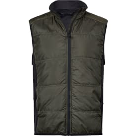 Tee Jays hybrid stretch bodywarmer/vest, Deep Green/Black, 2XL