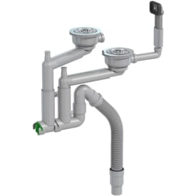 Lavabo avløpssett, 2 kummer