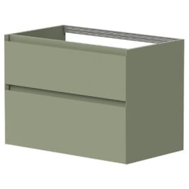 Korsbakken Loft servantskap, med 2 skuffer, soft-close, 79x46 cm, savannah green