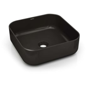 Bathco Dinan toppmontert servant, 38x38 cm, sort matt