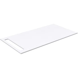 Korsbakken benkeplate med håndkleholder, 90x46,5 cm, hvit matt