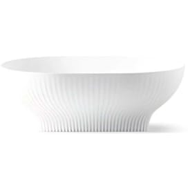 Bathco Cervino oval toppmontert servant, 52x38 cm, hvit matt