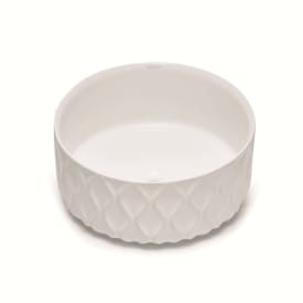 Bathco Sand waves toppmontert servant, 36x36 cm, hvit matt
