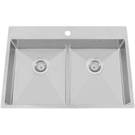 Nordic Tech radius kjøkkenvask, 74,5 x 51 cm, rustritt stål